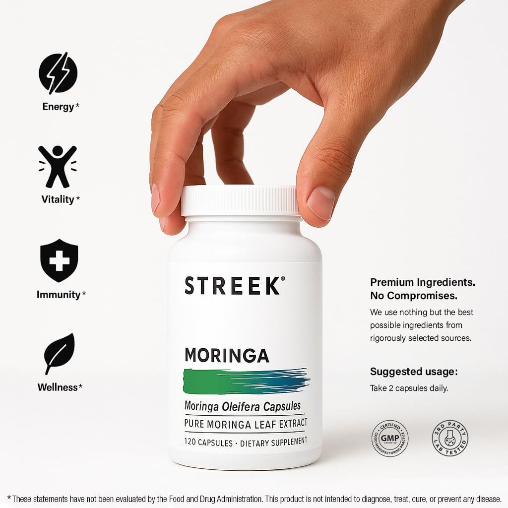 Streek Moringa Powder Capsules