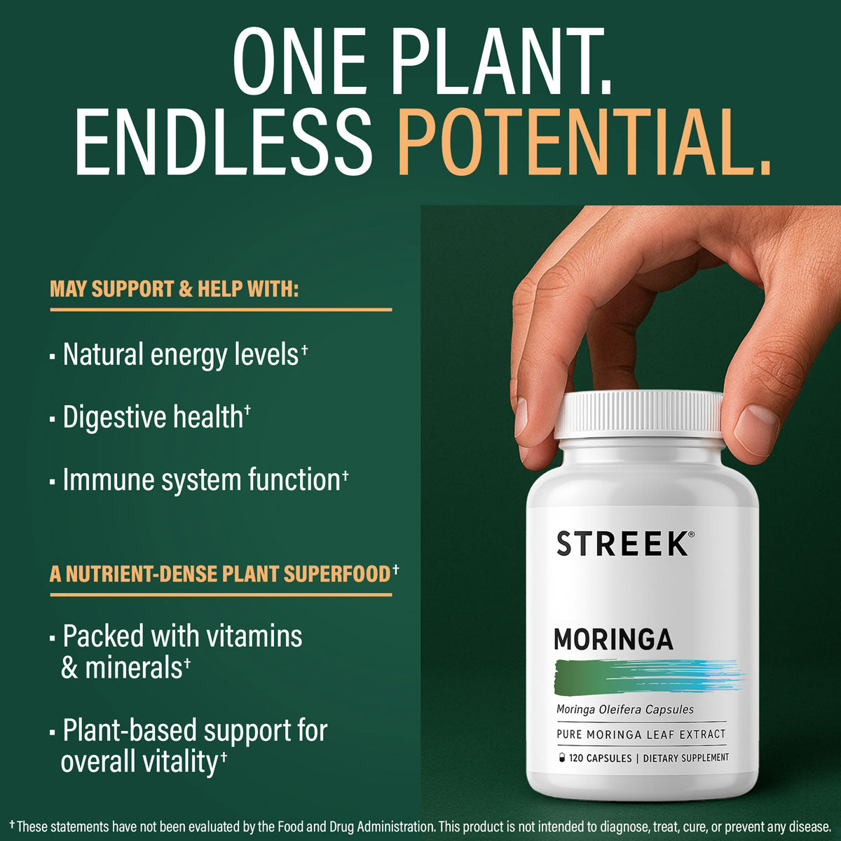 Streek Moringa Powder Capsules